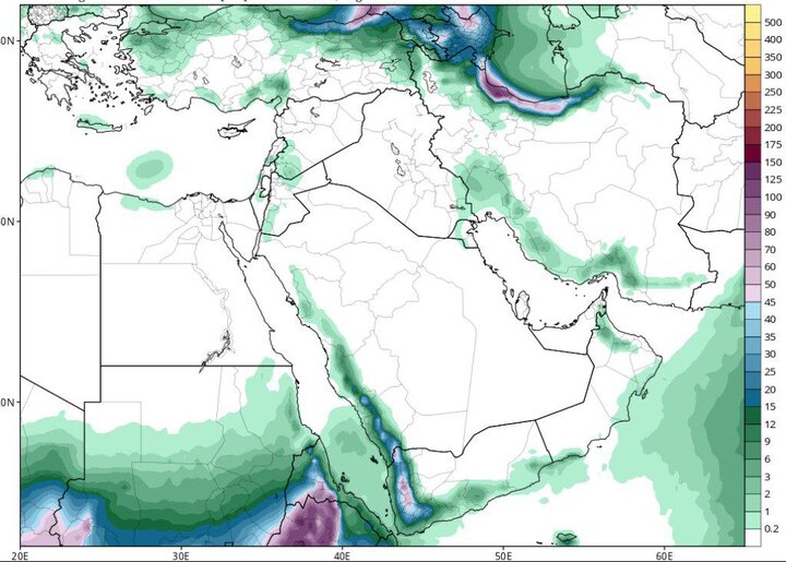 پیش‌بینی بارش باران و کاهش دمای هوا در نوار شمالی کشور تا روز سه‌شنبه